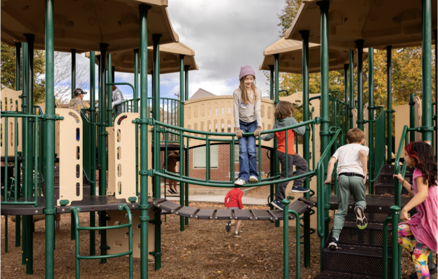 Children playing in playground