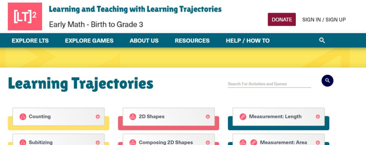 Learning Trajectories website image